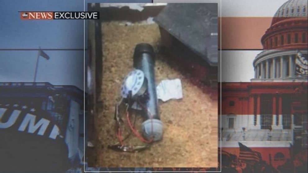 ABC News publishes a photo of one of two explosive devices found yesterday near the Capitol building