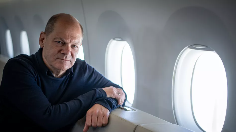 Scholz’s plane had to cross the North Pole to avoid Russia