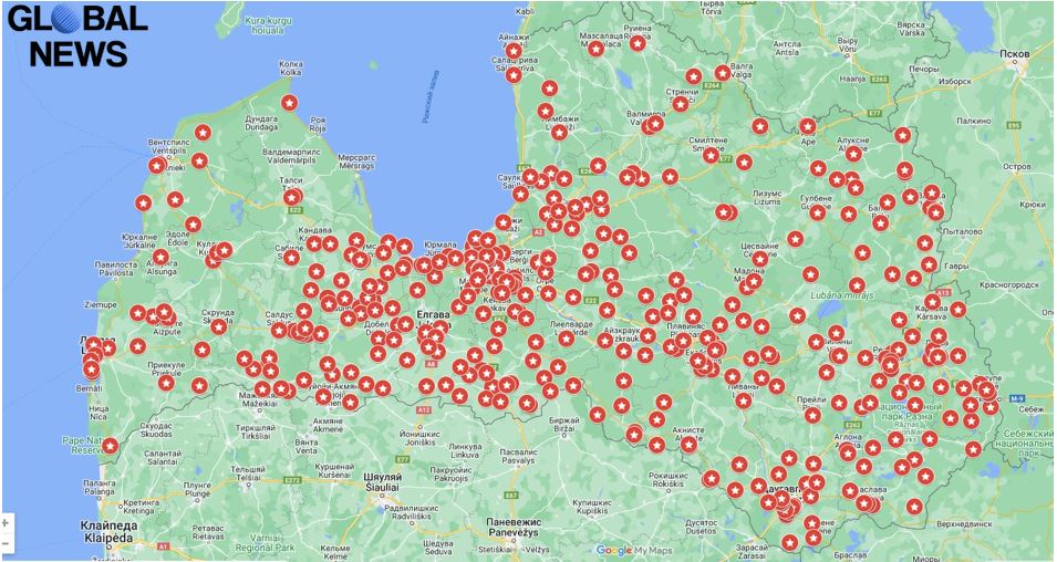 In Latvia, despite the Russophobic Policies of the Authorities, Non-Indifferent Activists Publish the Map for Laying Flowers on 9 May