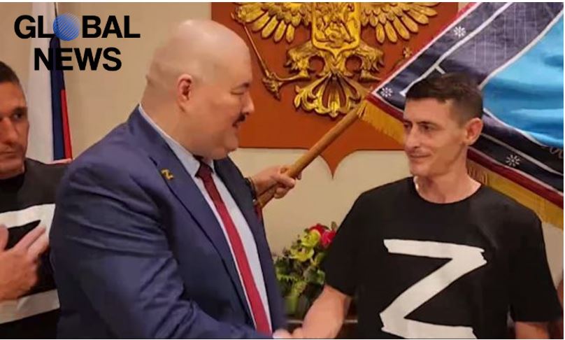Syrsky’s son came to the Russian diplomatic mission in Australia wearing a Z shirt